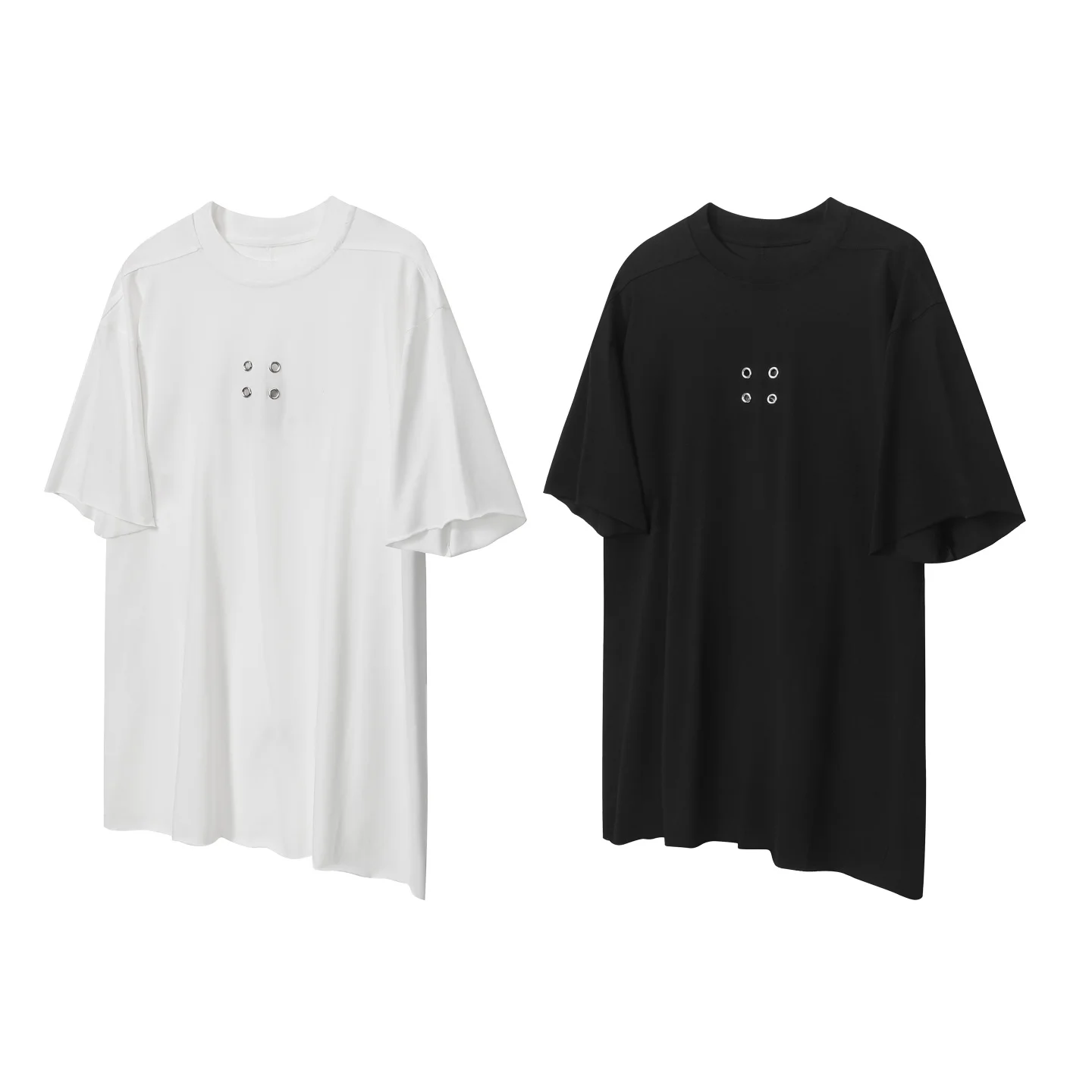 2026ss Rkos Style Metal Ring Patched Women Men T shirts tees Hiphop Oversized Men Casual Summer T shirt — купить у AliExpress WW