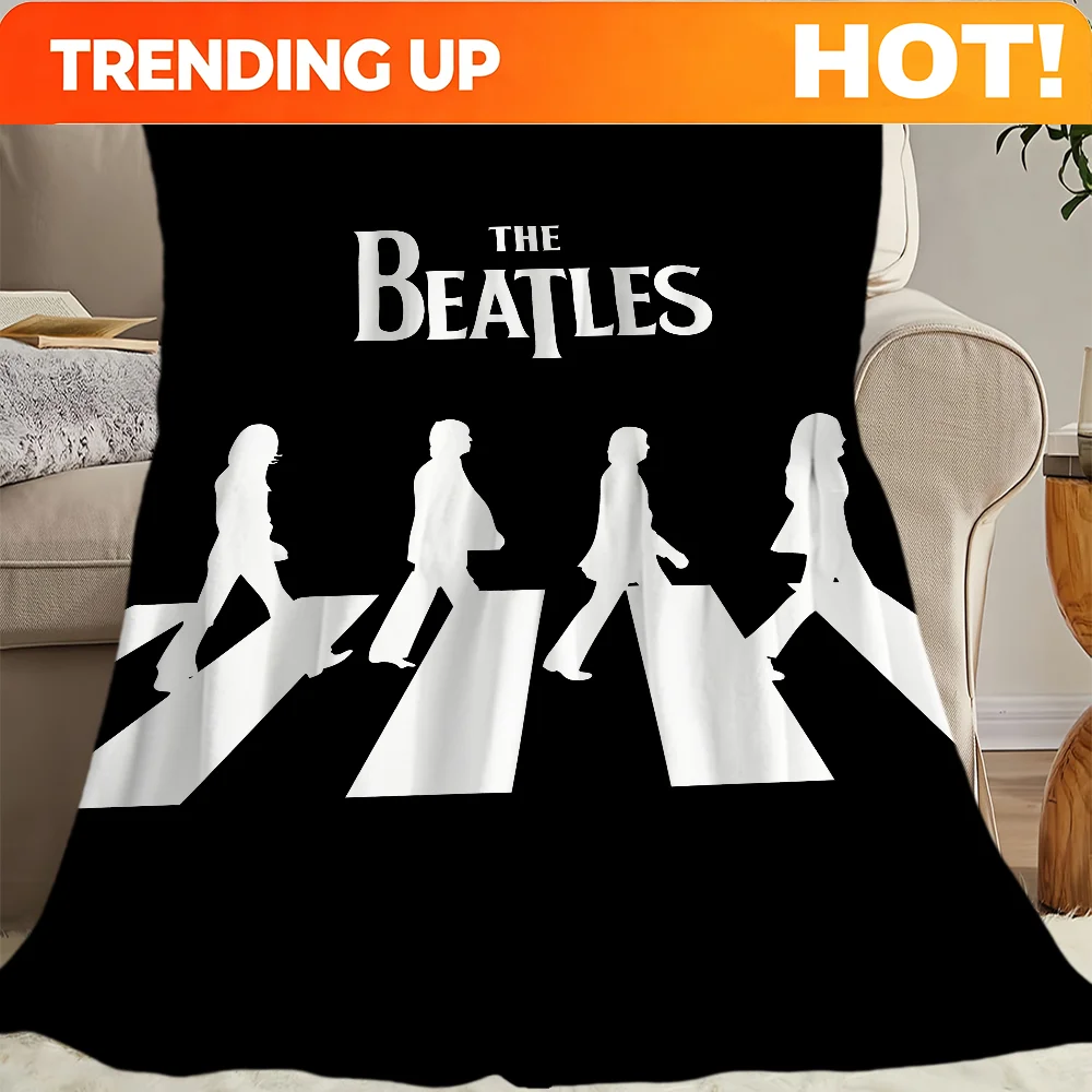 Customize Music T-The Band B-Beatles Cool Blanket Blanket for Couch Sofa Travel Home Hiking Picni Bed Beding Flannel Blanket bir