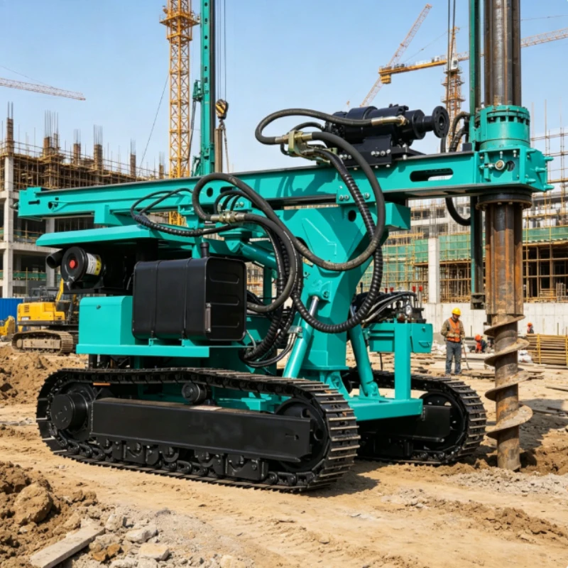 Customized Small Fence Post Driver Hydraulic Pile Driving Machine with Auger Tool for Solar Screw Drilling and Rock Drill