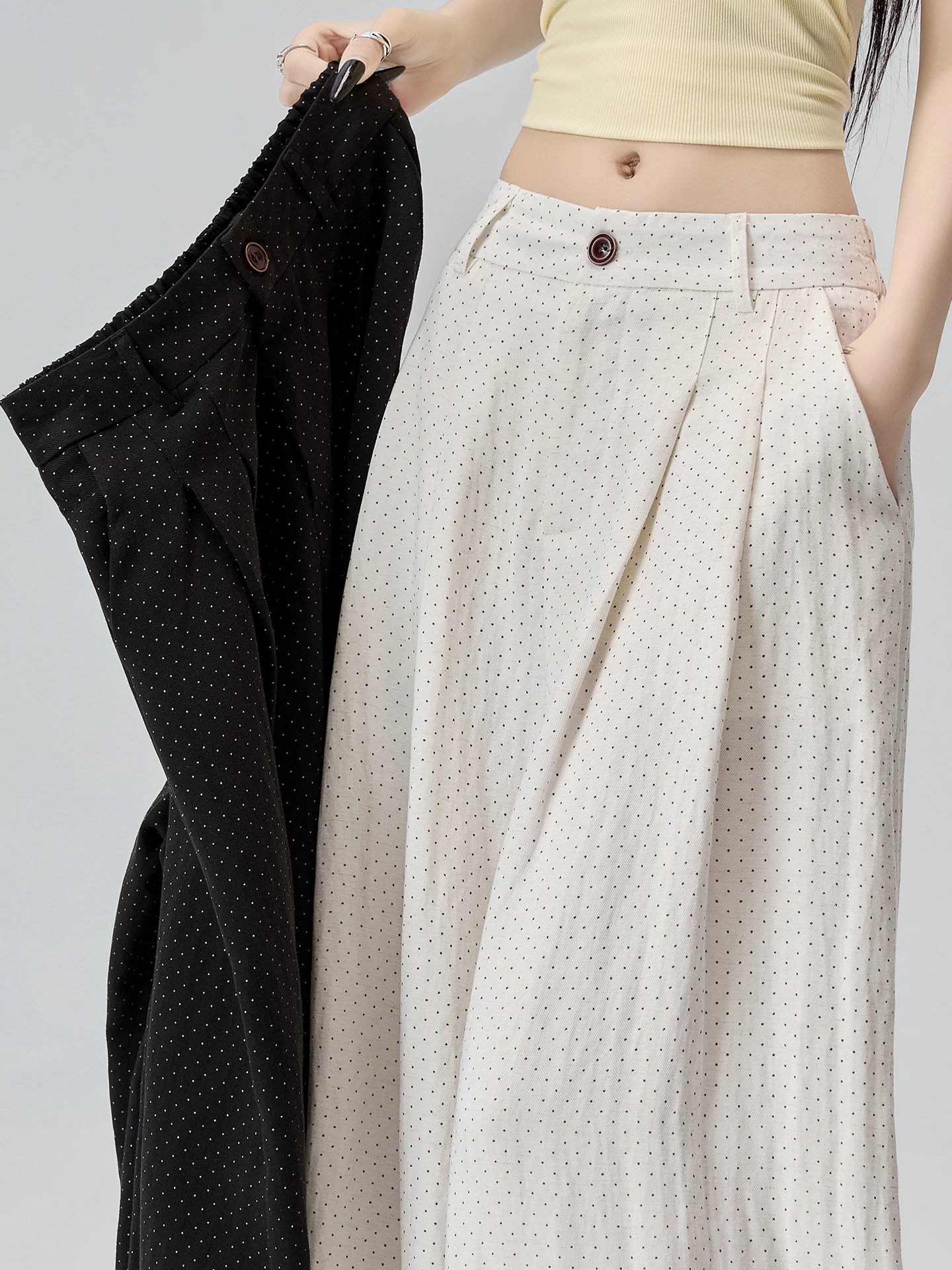 

High Waist Wide Leg Pants Women's Summer 2026 New Style Casual Straight Cut Trousers Comfortable Korean Version Commute Style