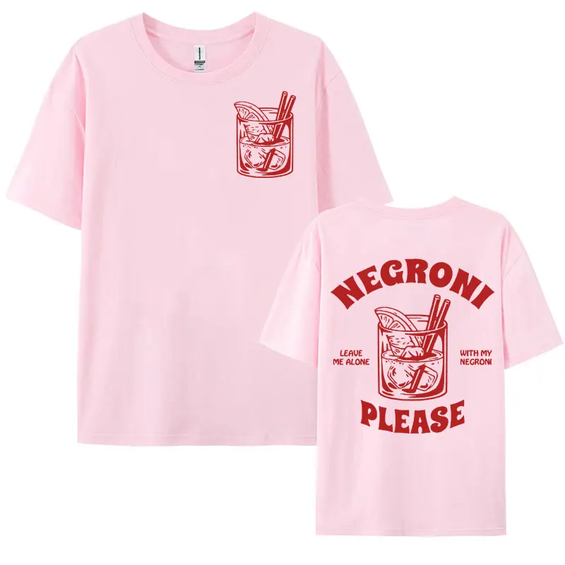 Angroni-女性のためのクラシックなユニセックスストリートウェアTシャツ,カジュアルでユーモラスなカクテルドリンク,特大のファッション