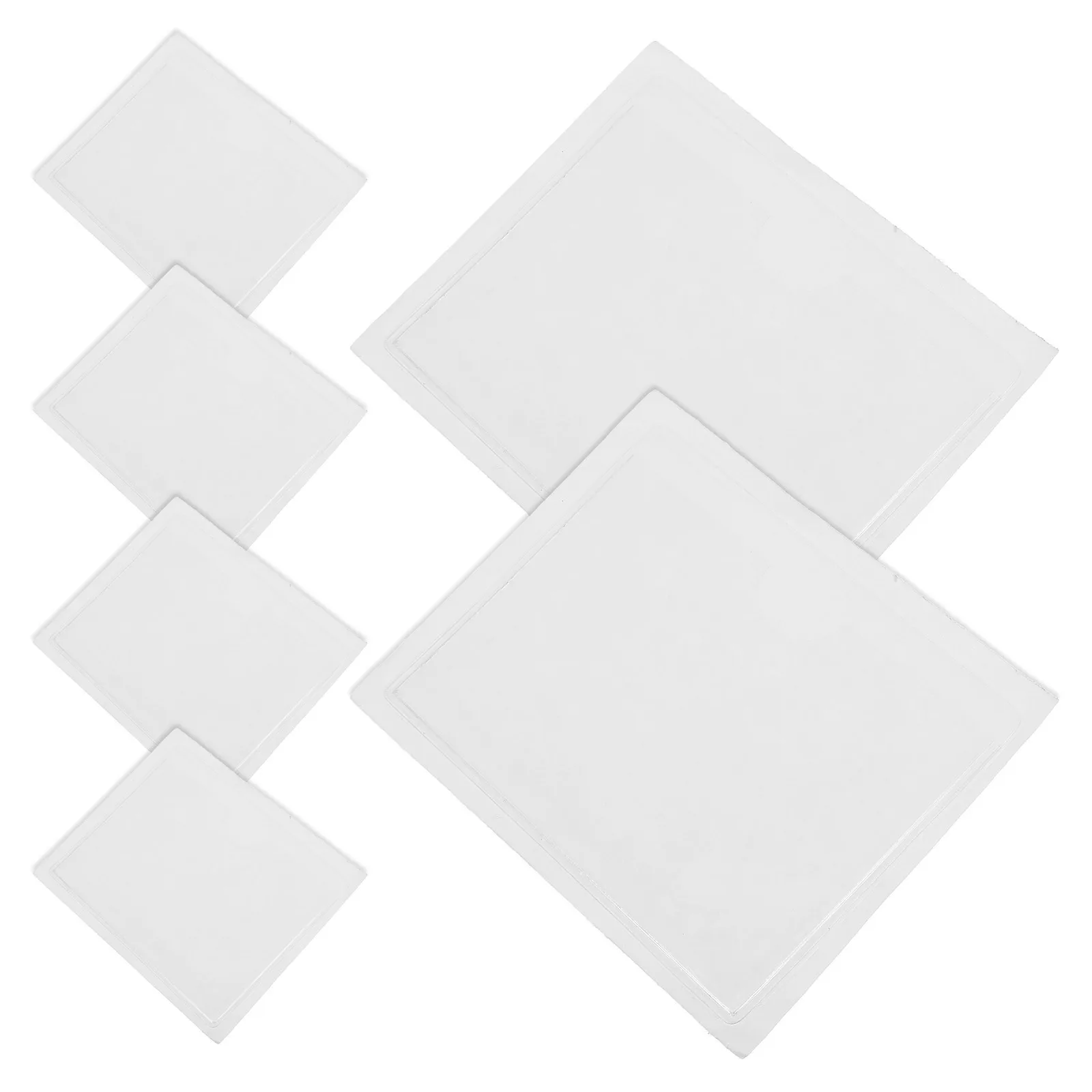 6Pcs Clear Adhesive Card Holders 7.2x10cm Self Stick Pocket Protector Organized Index Card Holder Pocket Protector