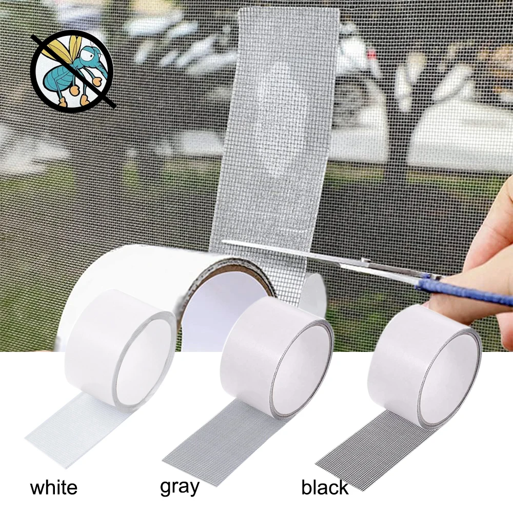 

5*200cm Window Mosquito Net Repair Tape Self Adhesive Window Screen Repair Patch Strong Anti-Insect Fly Mesh Broken Holes Repair