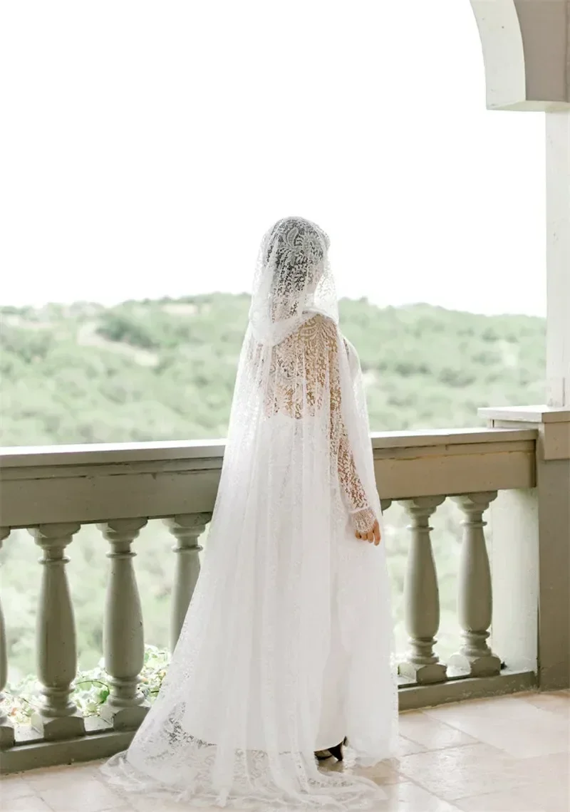 

Maternity Photography Prop Long Lace Dress Cape Boho Maternity Photo Shooting Dress See Through Lace Pregnancy Dress