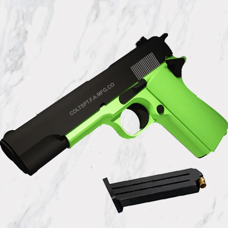 2024.  M1911 Glock Automatic Shell Soft Bullet Toy Gun Air Gunner Gun CS Shooting Weapon Boys Toy