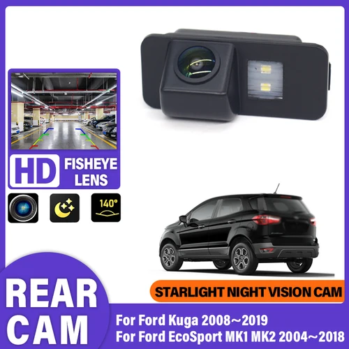 Imagen 1 del producto Cámara de visión trasera de respaldo para Ford Kuga 2008 ~ 2019 EcoSport MK1 MK2 2004 ~ 2016 2017 2018 cámara de estacionamiento impermeable de visión nocturna