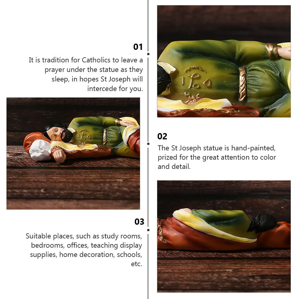 

1Pcs Sleeping Statue Religious Adornment Fine Craftsmanship Home Decoration Sleeping Statue