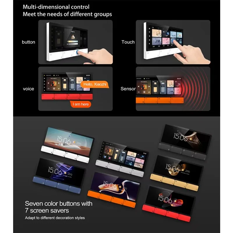 Smart Home Zigbee Gateway 6.2 Inch Touch Panel Intelligent Central Control Touch Screen Control Panel F5