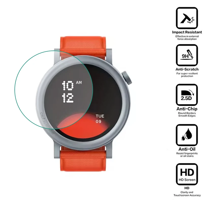 غشاء واقي من الزجاج الصلب للساعة الذكية ، شفاف ، واقي شاشة ، واقي لكل شيء CMF Watch Pro 2 ، ملحقات ذكية