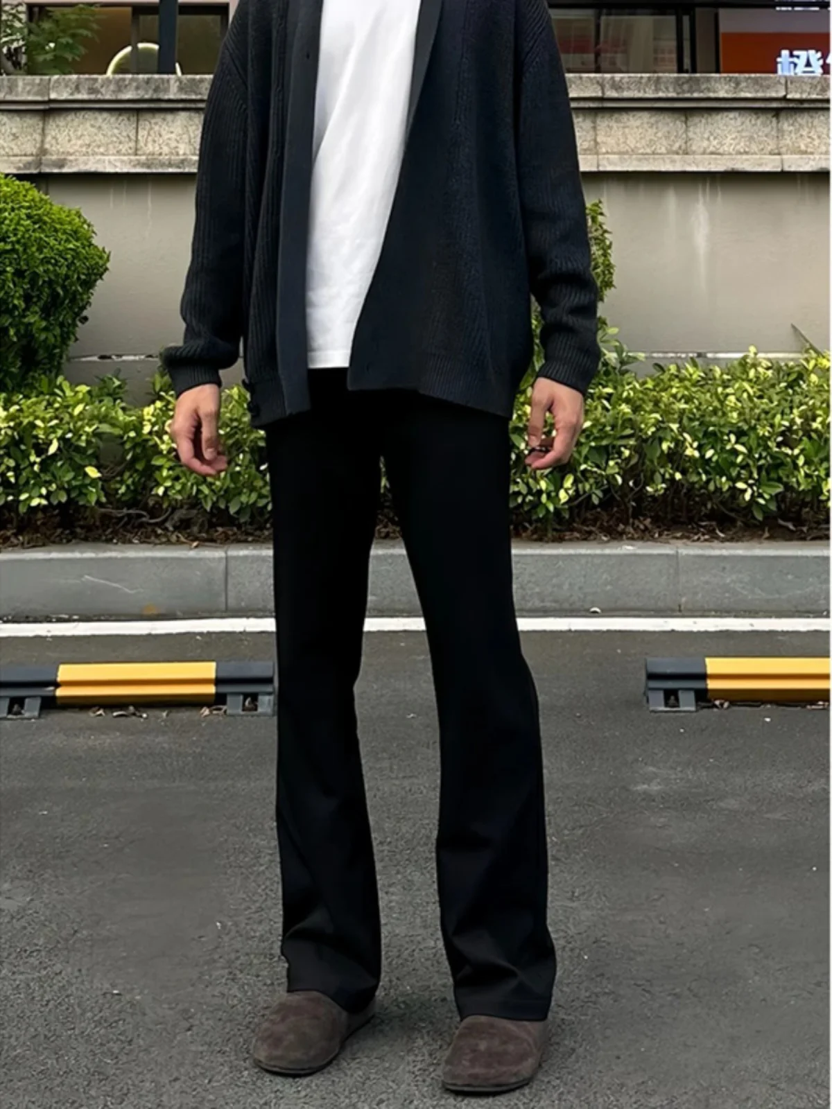 

Мужские брюки Bla Fce Lined Knife Pleat: осенне-зимние, прямые, повседневные, костюмные, с эффектом похудения, струящиеся, премиум-класса