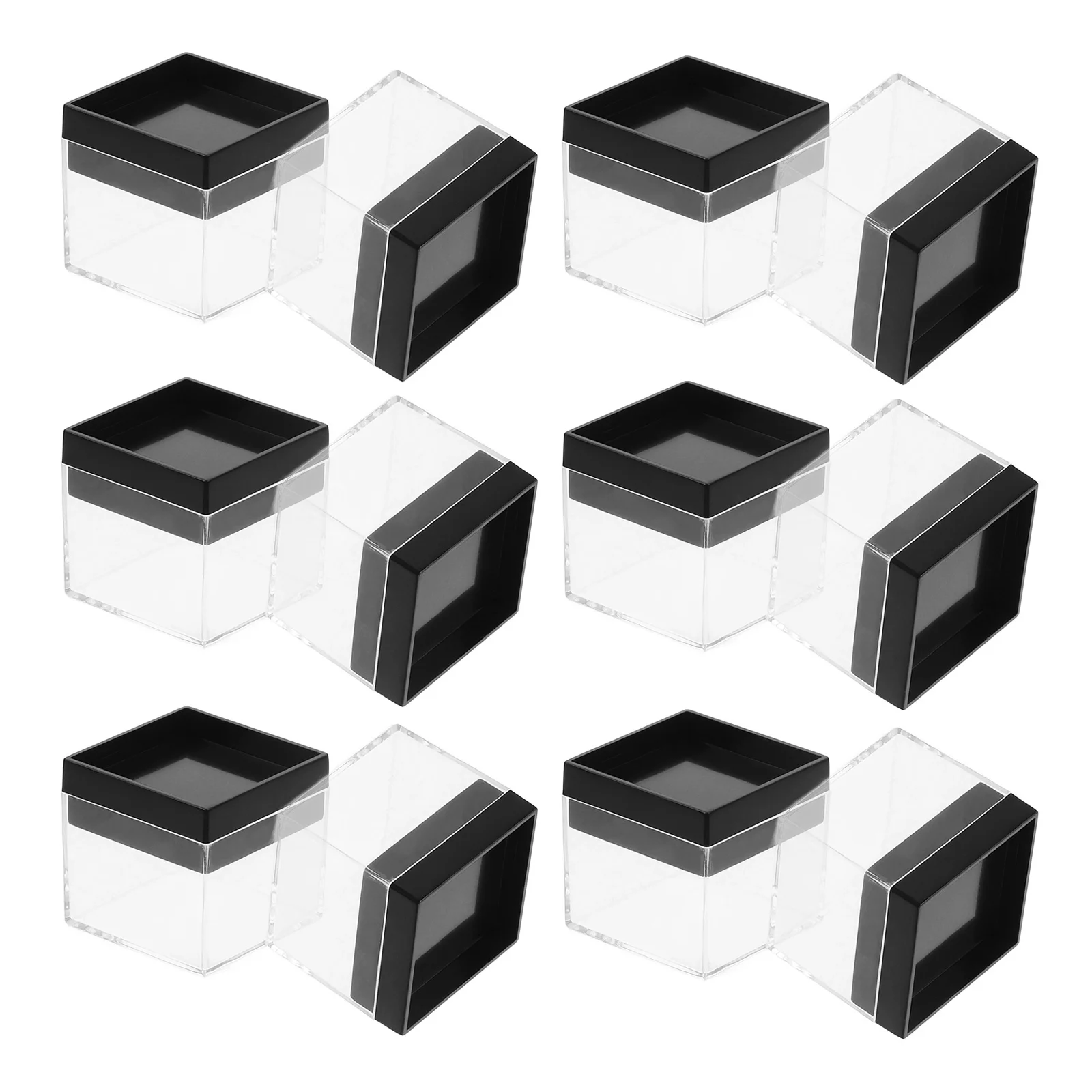 

20Pcs Plastic Storage Box Square Transparent Display Case Airtight Organizer for Jewelry Coins Specimen Mineral Display