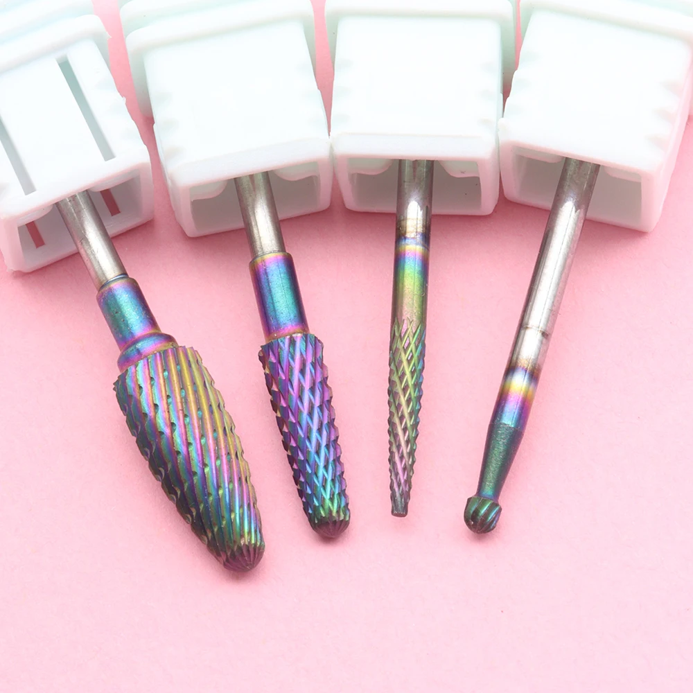 1 stuks Rainbow Premium wolfraamcarbide nagelboren - professionele nagelbooraccessoires voor gel-acrylverwijdering, manicure tot