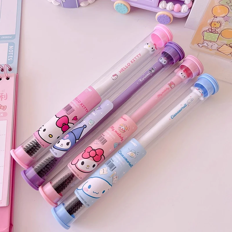 Hello Kitty Soft Toothbrush Cinnamoroll Kuromi Cartoon Student Adult Household Cleaning Toothbrush Travel Portable Child Gift