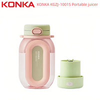 KONKA KGZJ-1001S Portable USB Juicer – 500mL 2000mAh Battery 10-Blade Stainless Steel Magnetic Safety Lock Dual Lid Design Juice