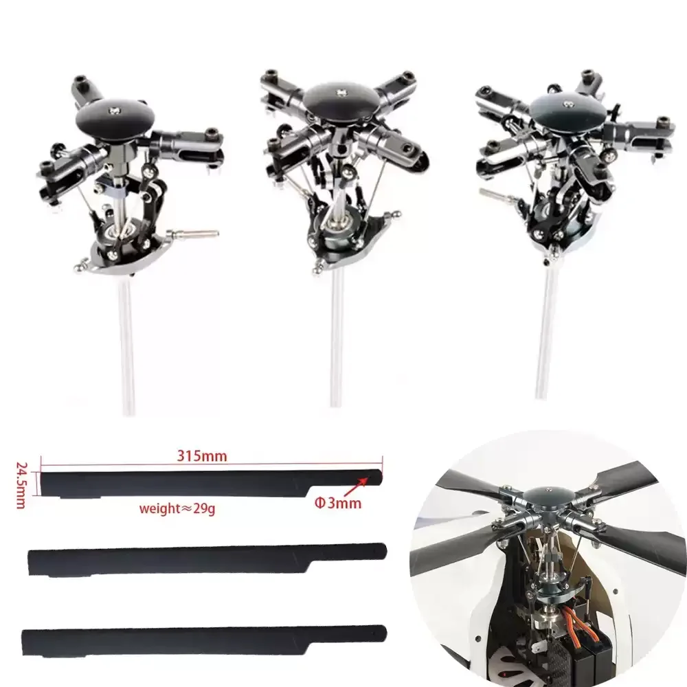 DIY RC 3/4/5-blades 5mm shaft Main Rotor Head BladeSet for Align Trex Trex 450 V3 FBL PRO Helicopter