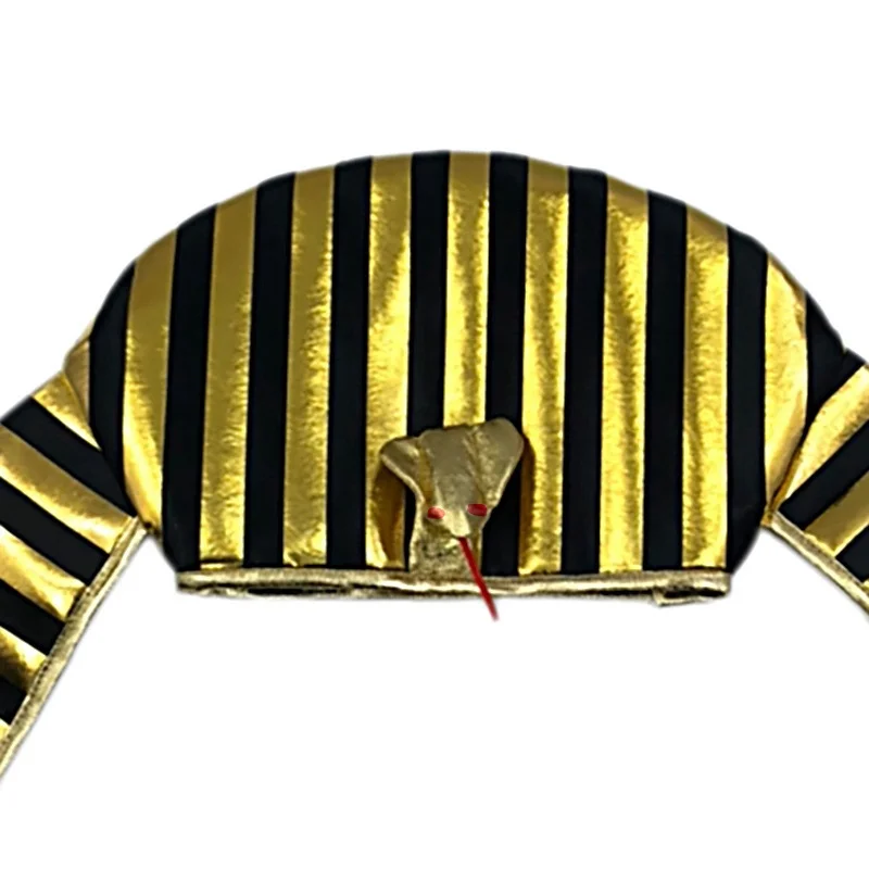 Disfraz de faraón egipcio ABNM, sombrero de faraón, tocado de rey, rey Cobra chapado en oro para vestido de Halloween, suministros para fiestas temáticas