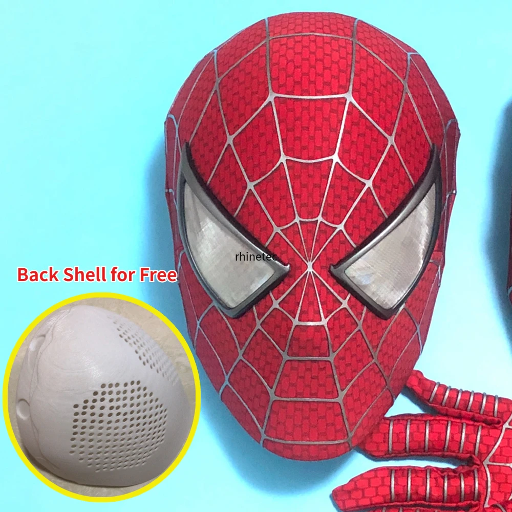 New Marvel Tobey Spiderman Mask Faceshell Detachable Lenses 1:1 3D Spider-Man Mascara Cosplay Costume Superhero Collection Model