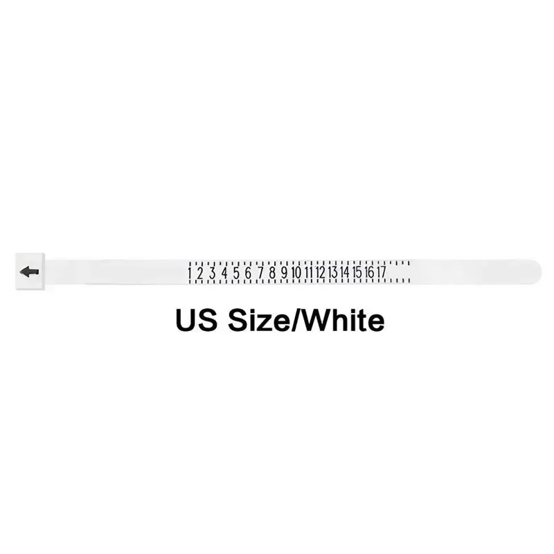 Ring Sizer Tool US EU Size Guide Weiß Schwarz Ehering Finger Gauge für die Schmuckherstellung Messung – Detail 6