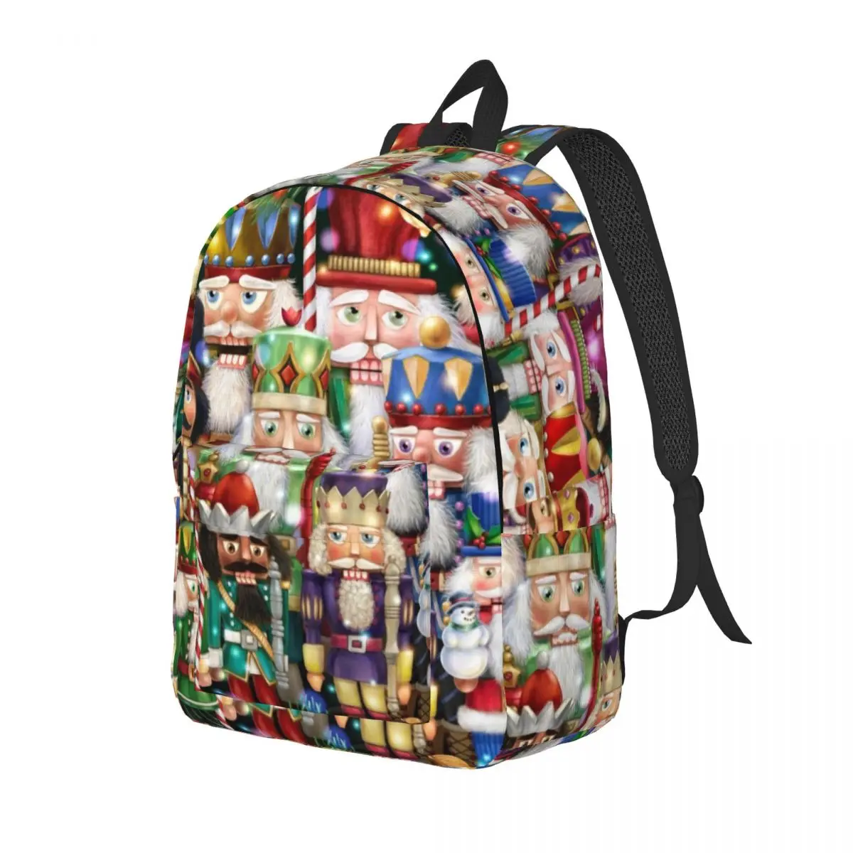 Festival Of Nutcracker Backpack Elementary High College School Student Santa Claus Bookbag Men Women Canvas Daypack Hiking