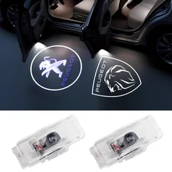 2Pcs Car Door Led Welcome Lights Logo Laser Projector For Peugeot RCZ 407 2004 2005 2006 2007 2008 2009 2010 2011 accessories