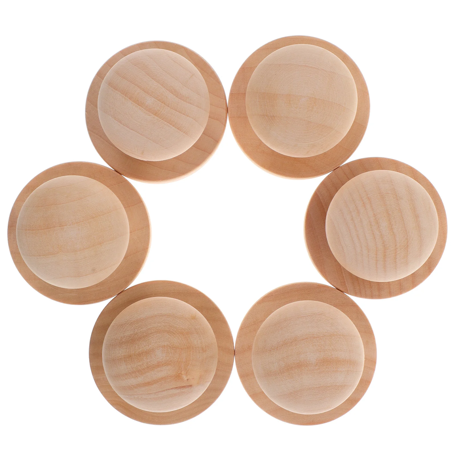 

6Pcs Wood Stamp Handles Replacement Parts Smooth Polished Wooden Wax Seal Stamper Handle Set for DIY Crafts Stamp Handle Parts