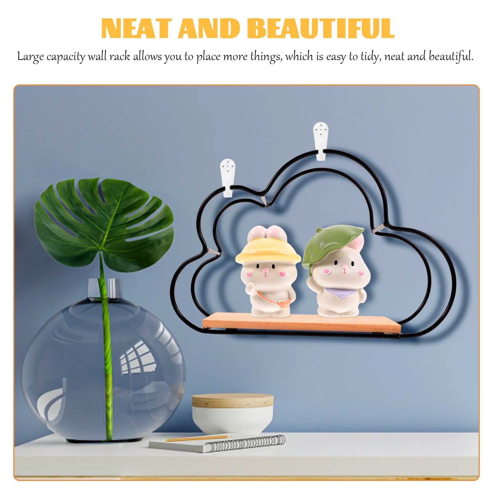 

Wall Shelf Metal Hanging Storage Cloud Small Shelves Decor Bedroom Nordic Style Wall Rack Floating Sturdy Large