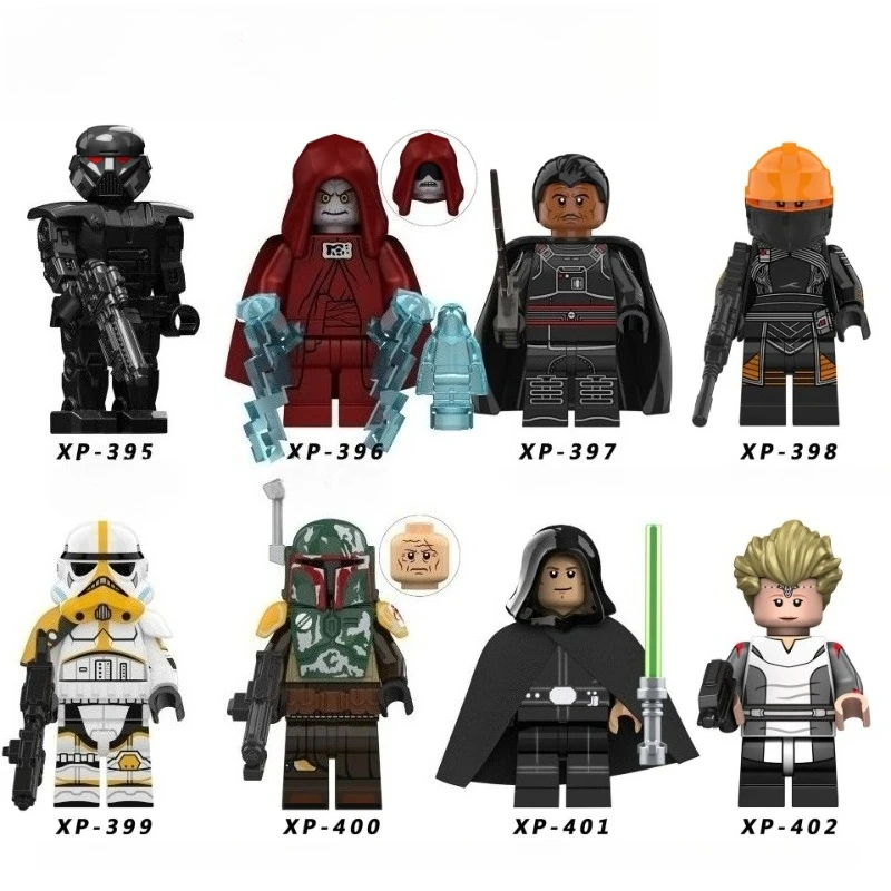 

New Building Blocks Minifigures Boba Fett Luke Skywalker Palpatine Stormtrooper Action Figures Bricks DIY Kids Toys Gifts