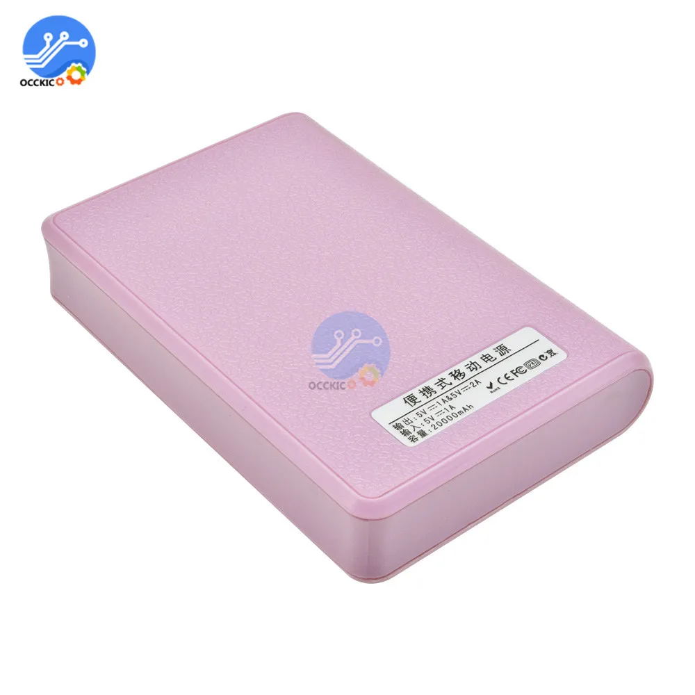 USB 4*18650 Power Bank Battery Box for Mobile Phone Charger DIY Shell Case 18650 Battery Storage Box Holder 4 Slot