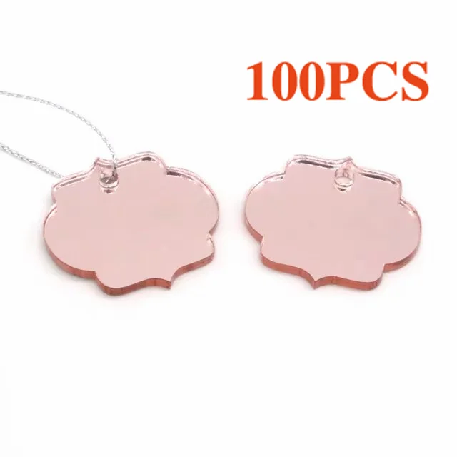 20/50/100 stuks aangepaste bruiloft baby doop spiegel gegraveerde tag decoratie cadeau aangepaste naam cadeau gepersonaliseerde acryl tag - afbeelding 1