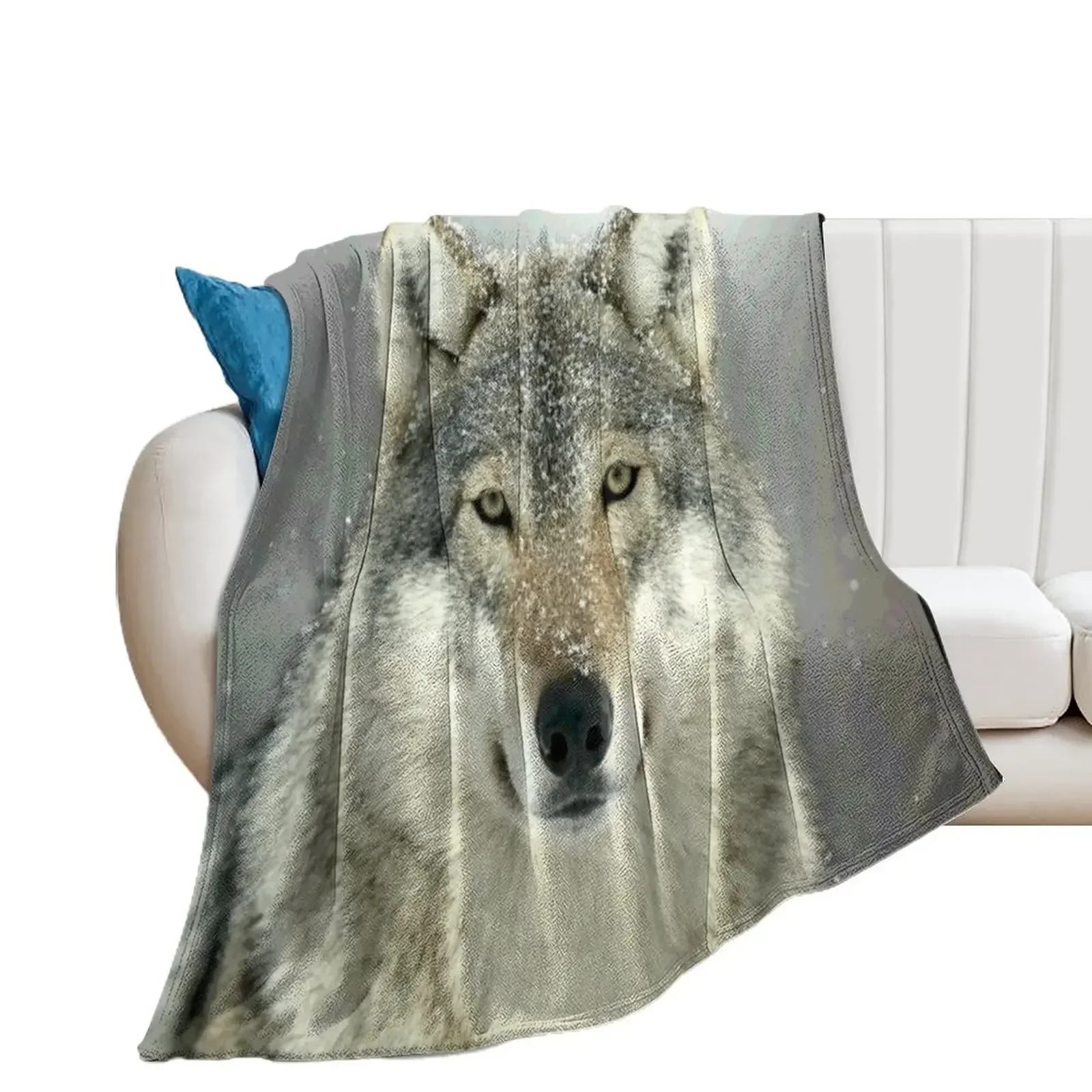 

GREY WOLF Throw Blanket Weighted Quilt Tourist Summer Blankets