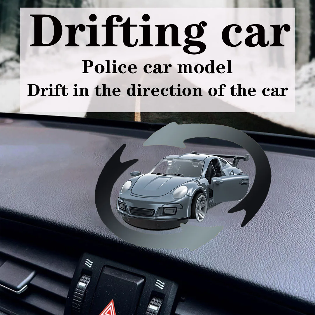 

Drifting car ornament alloy car model rotatable sports car 1:60 openable door car model center console decoration