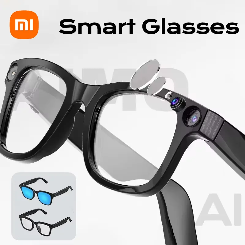 

Умные очки Xiaomi с искусственным интеллектом, 800 Вт, камера для съемки с искусственным интеллектом, HD фото, видео, голосовой перевод, водонепроницаемые очки, устройства 2026 года, новинка
