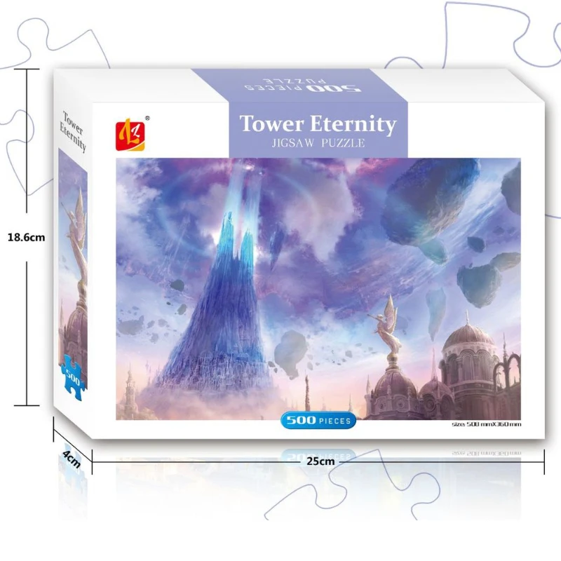 Puzzle papierowe dla dorosłych, 500 elementów, Wieża Wieczności, zabawna gra edukacyjna, dekoracja domu, dekoracja ścienna, zabawka antystresowa, zabawa i relaks.