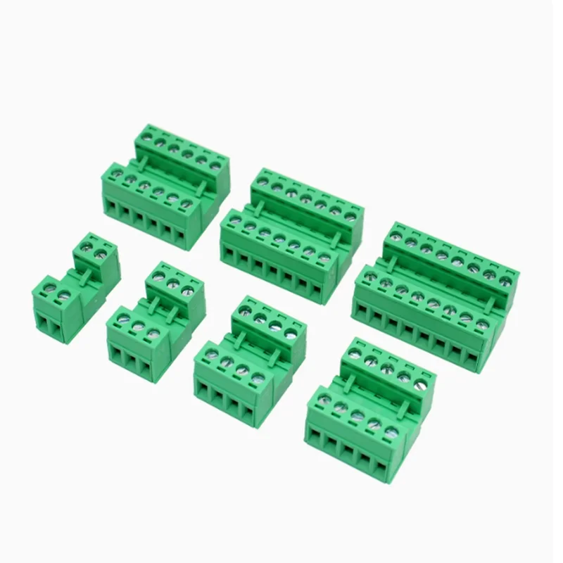 2pcs  Solderless docking 2EDG 5.08mm plug-in 2EDGRK plug-in green 2EDGKP wiring terminal 2p-24p