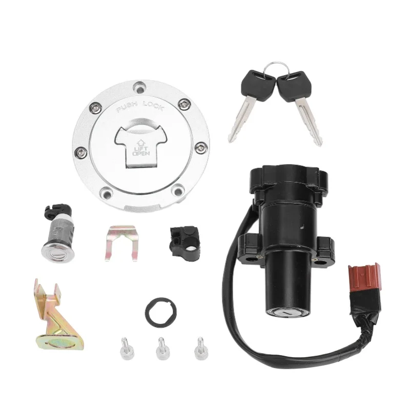 

Motorcycle Ignition Switch Seat Lock Fuel Gas Tank Cap Key Set 2 Wires Plug Replacement For CBR1000RR CBR600RR