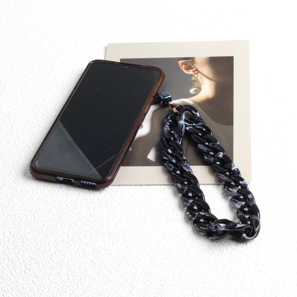 ZMZY Phone Chain Lanyard Mobile Phone Keychain Strap Anti-lost Handmade Acrylic Cord Lanyard for Women Jewelry Accessories