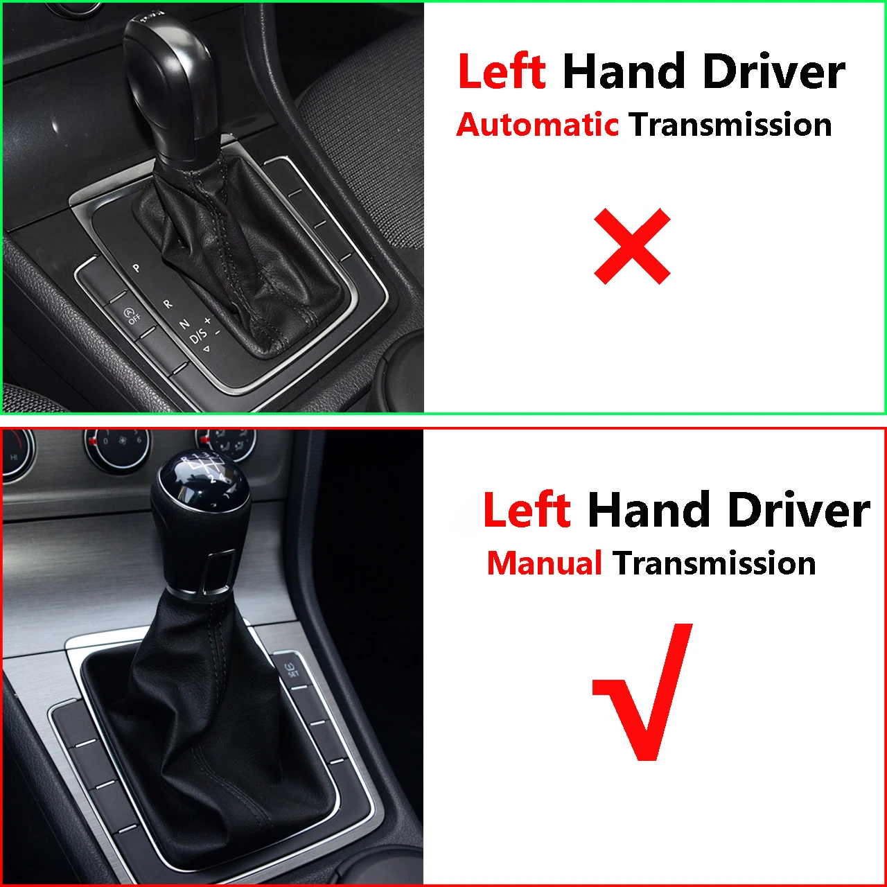 For LHD VW Manual Golf 7 7.5 Golf R Gear Shift Knob Lever Gear Stick Frame Bracket Circle Shift Knob 5GG713203A Left Side Driver