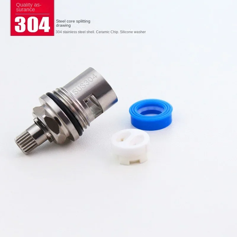 304 Stainless Steel Bath Kitchen Faucet Cartridge Replacement Part Ceramic Valve Stem Water Tap Hot Cold Water