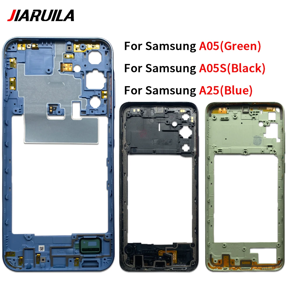 10 Pcs Middle Frame Center Chassis For Samsung A05 A05S A25 Housing Phone LCD Frame Repair Parts