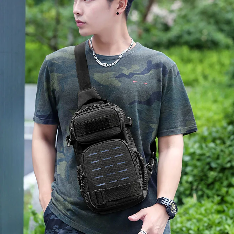 Small Camouflage Chest Bag Men Women Outdoor Camping Travel Shoulder Messenger Bag Fishing Sport Backpack Rucksack