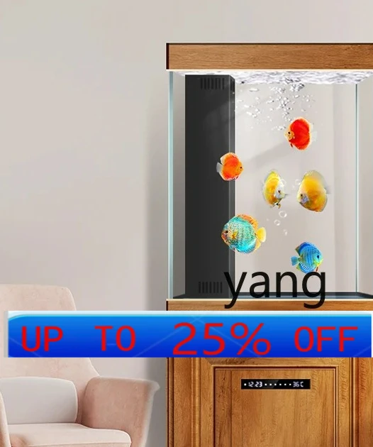 

LMM Chinese fish tank small living room household vertical bottom filter water-free aquarium