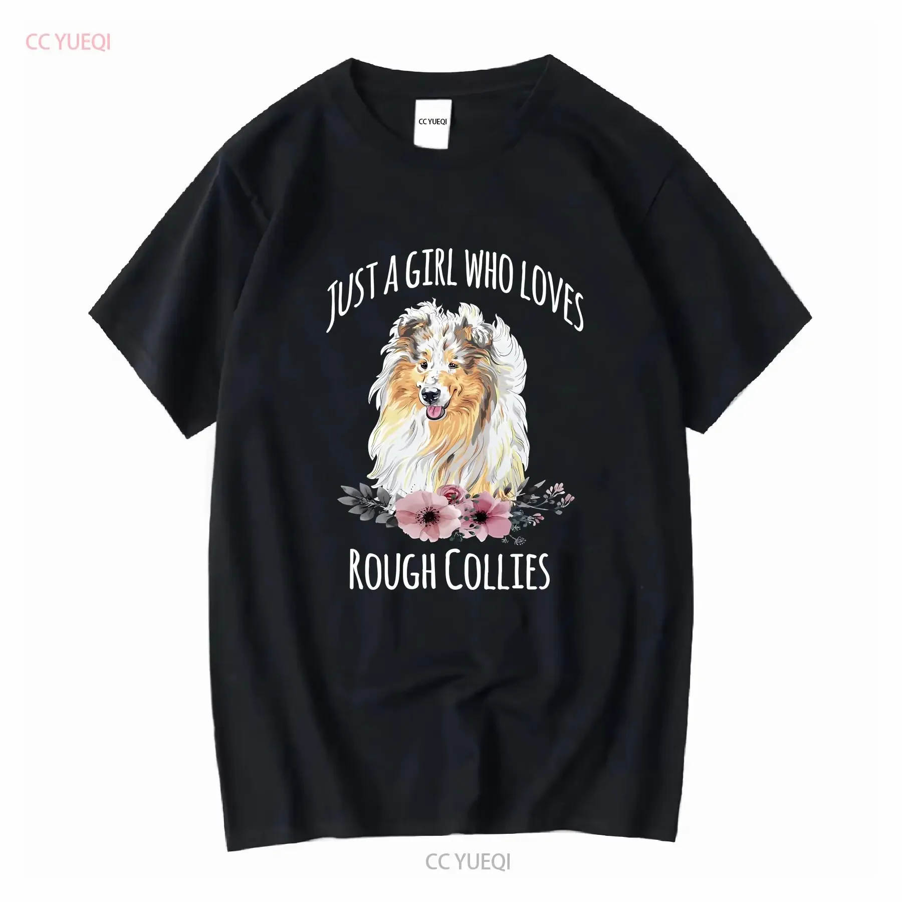 Just a Girl who loves Rough Collies Collie Dog Lover T Shirt Long Haired Mom Scottish Owner Lassie Kid's vintage Washed