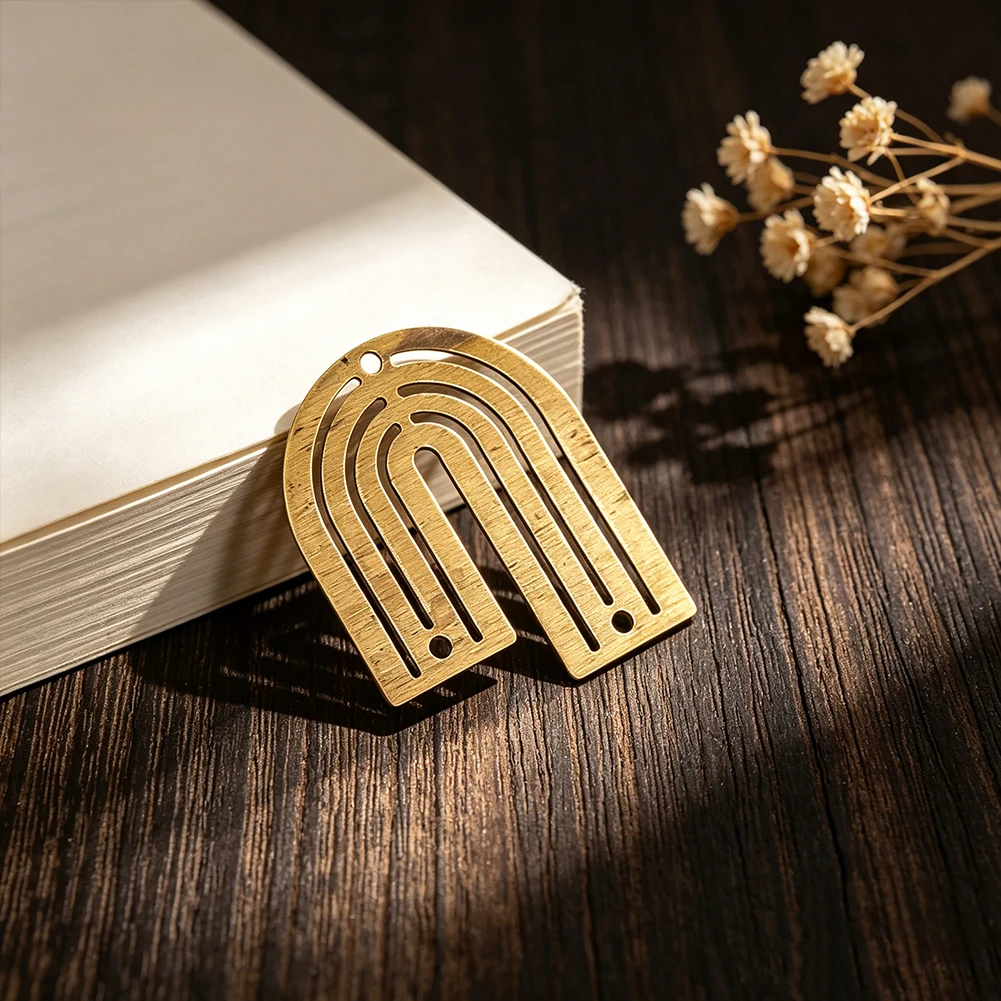 6pcs Unplated Brass Link Connector Pendant DIY Suncatcher Hanging Decor Bohemian Crescent Moon Charm Jewelry Craft Accessories