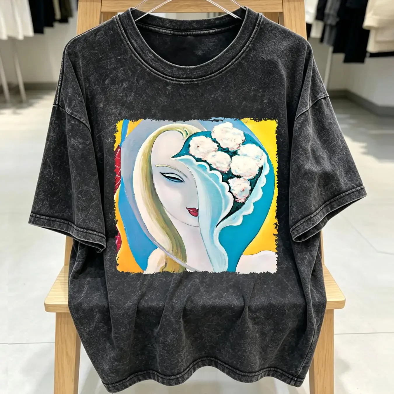 washed T Shirt Cotton Layla and Other Assorted Love Songs Derek The Dominos vintage Washed Versatile Slightly Casual streetwear