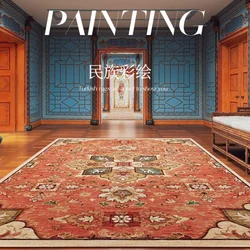 Ethnic Style Carpets for Living Room Home Washable Non-slip Floor Mat Large Area Bedroom Decor Bedside Carpet Bohemia Lounge Rug