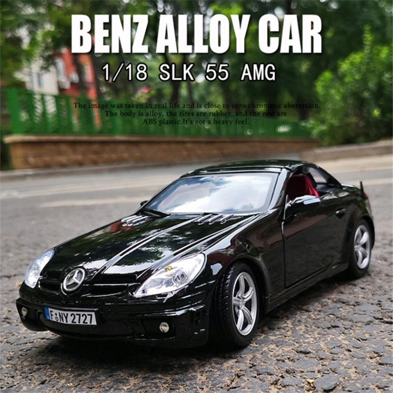 

1:18 Benz SLK AMG Alloy Sports Car Model Diecasts Metal Toy Racing Vehicles High Simulation Collection Childrens Luxury Gifts
