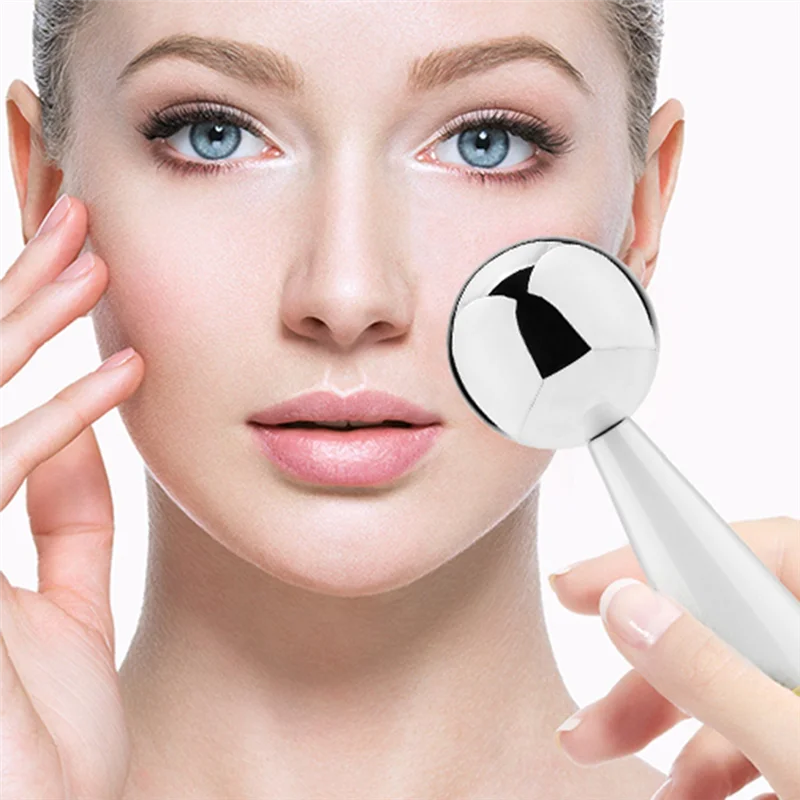 M14K-Ice Globes For Facials Ice Roller 360 Rotating Unbreakable Steel For Face And Eyes Ideal Skincare Tool