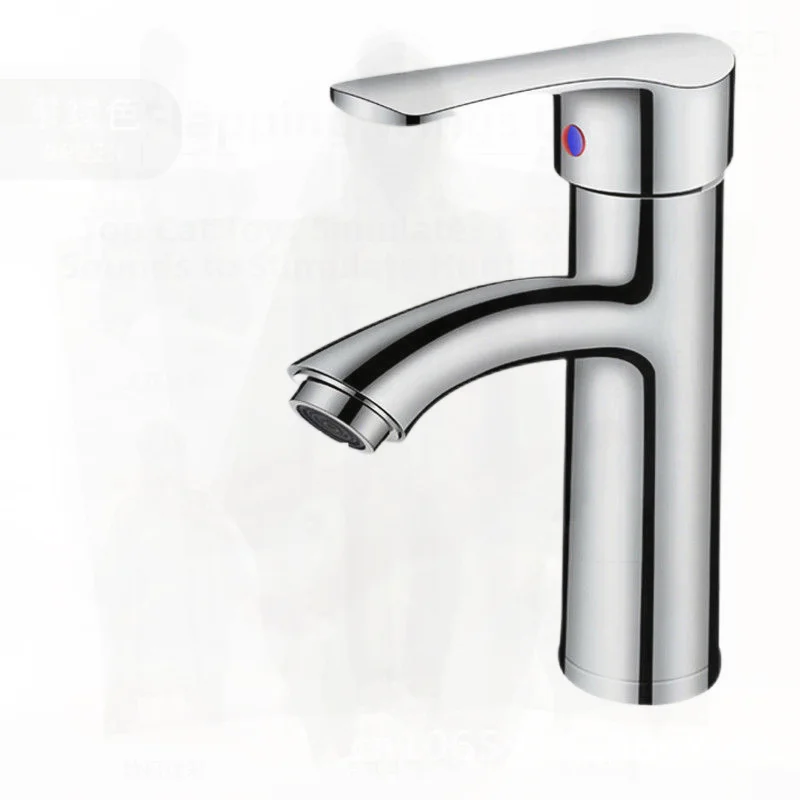 

Ceramic Basin Faucet Hot And Cold Switch Single Hole Bathroom Sink Table Basin Durable Stainless Steel Chrome Plated