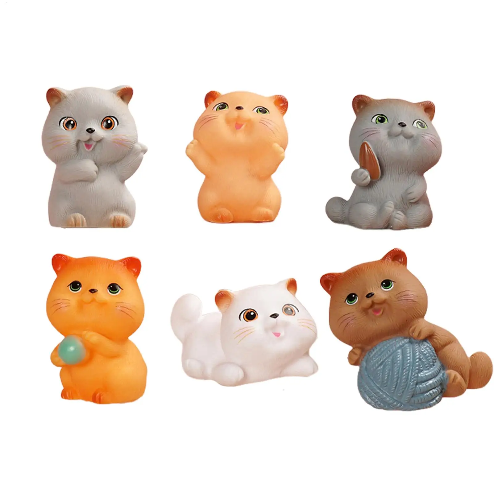 Sensorisches Spielzeug für Erwachsene, 6-teilig, niedliche weiche Stressbälle, Miniatur-Neuheitsspiele für Zuhause, Schule, Familie, Teenager, Jugendliche, Freunde, täglich