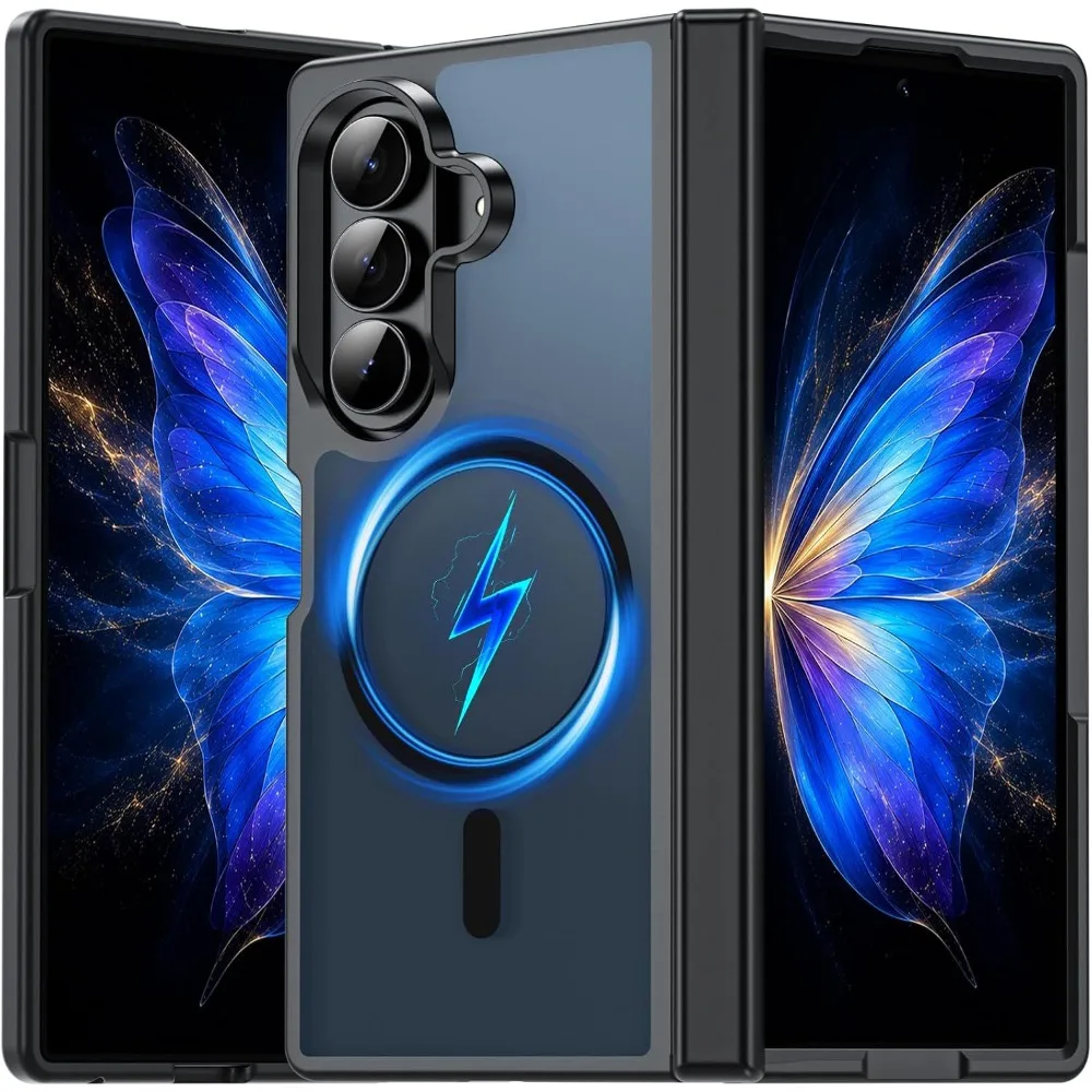 Strong Magnetic Slim Skin Feel Frosted Phone Case For Samsung Z Fold 8Ultra 7 For MagSafe Wireless Charging Anti-Shock Cover